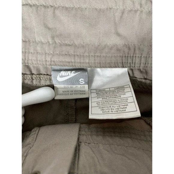 Nike S Cargo Capri Crop Hiking Pants Gray Adjustable Hem Pockets Woven - Picture 5 of 10